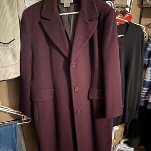 Jacqueline Ferrar Women's Burgundy Trench Coat